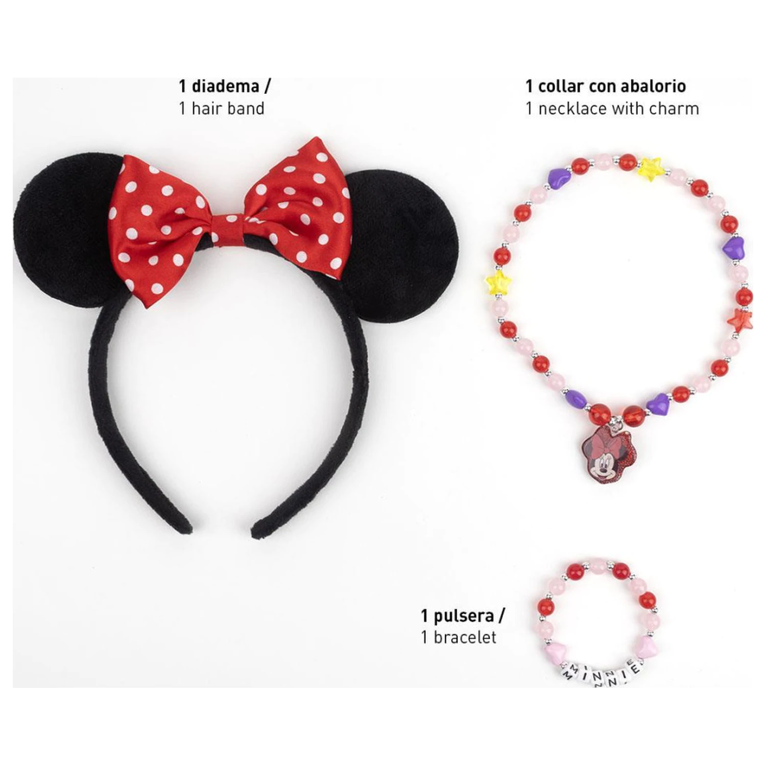 Disney Minnie Charm jewelry and headband set product photo