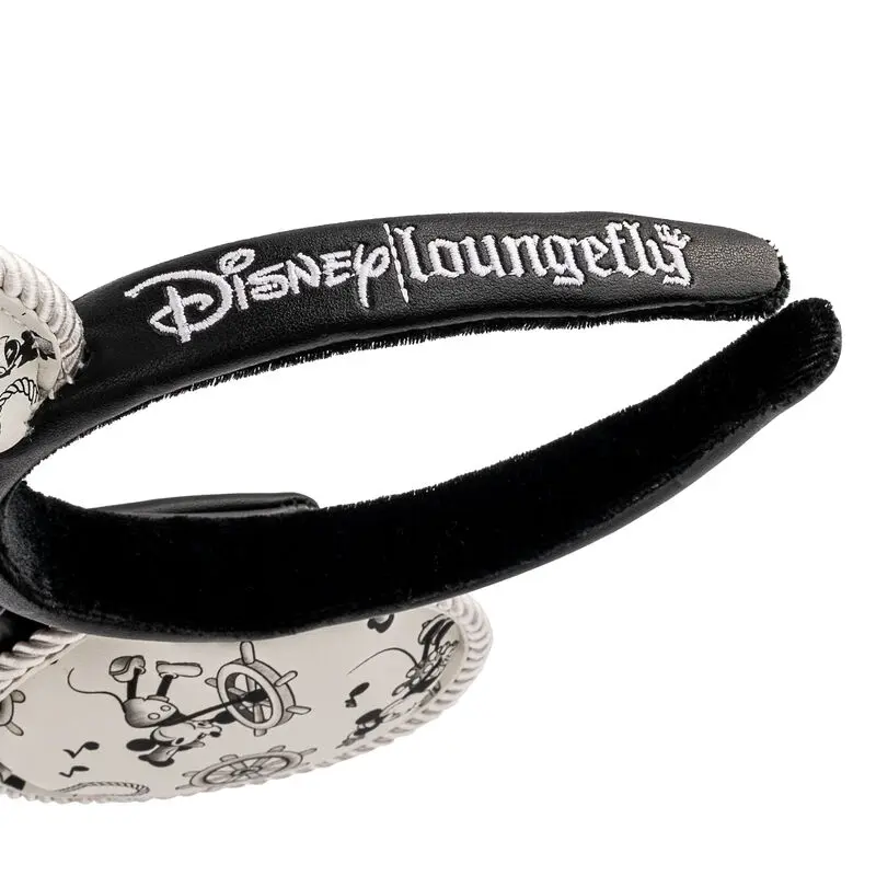 Disney by Loungefly Headband Steamboat Willie Ears Bow Rope Piping product photo