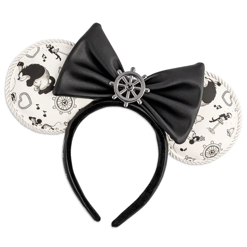 Disney by Loungefly Headband Steamboat Willie Ears Bow Rope Piping product photo