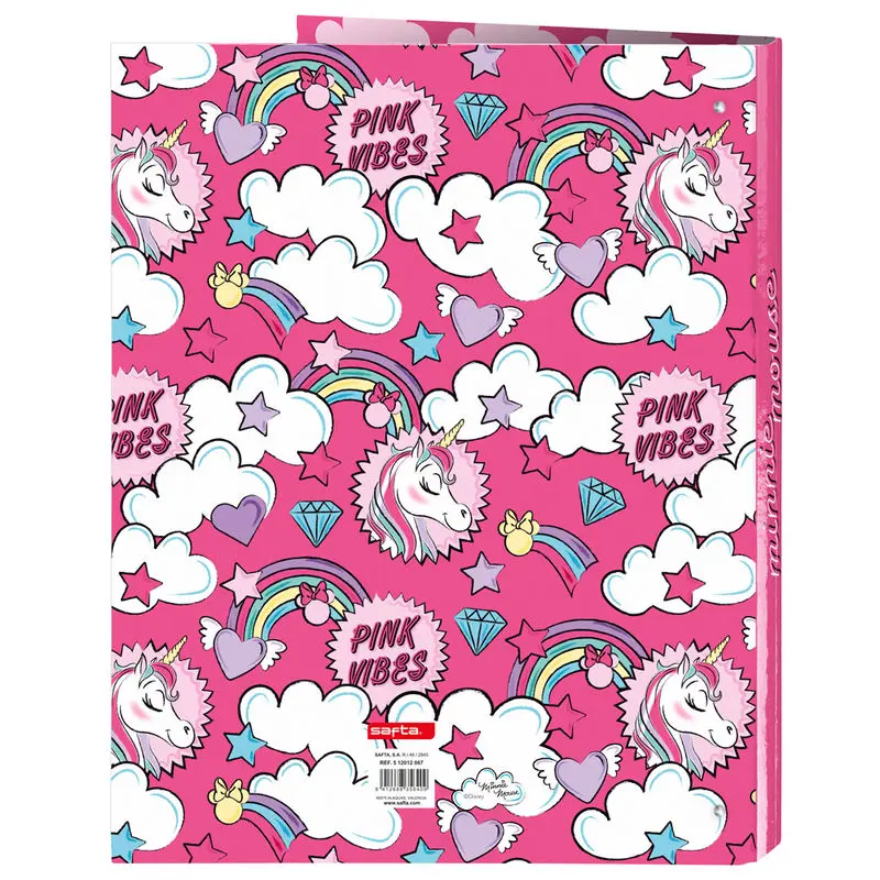 Disney Minnie Unicorns A4 cardboard ring binder product photo