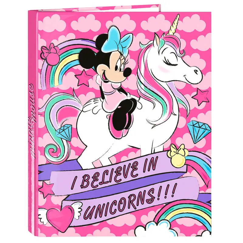 Disney Minnie Unicorns A4 cardboard ring binder product photo