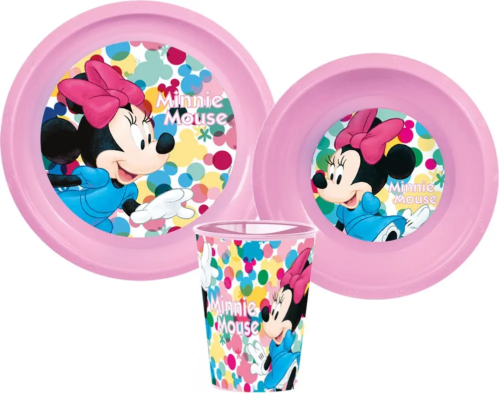 Disney Minnie tableware, plastic set product photo