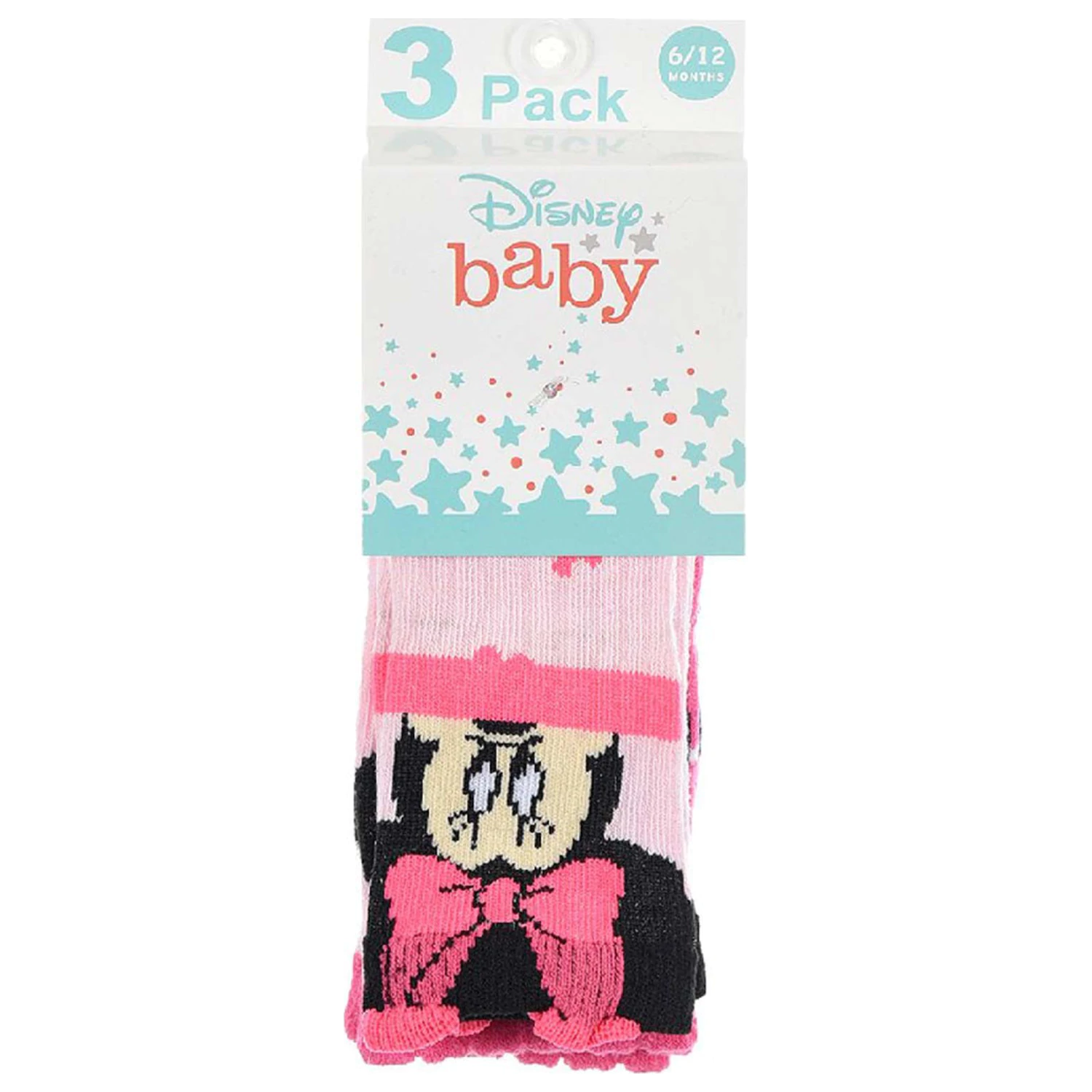 Disney Minnie Figaro Pink Baby Socks 6-12 Months product photo