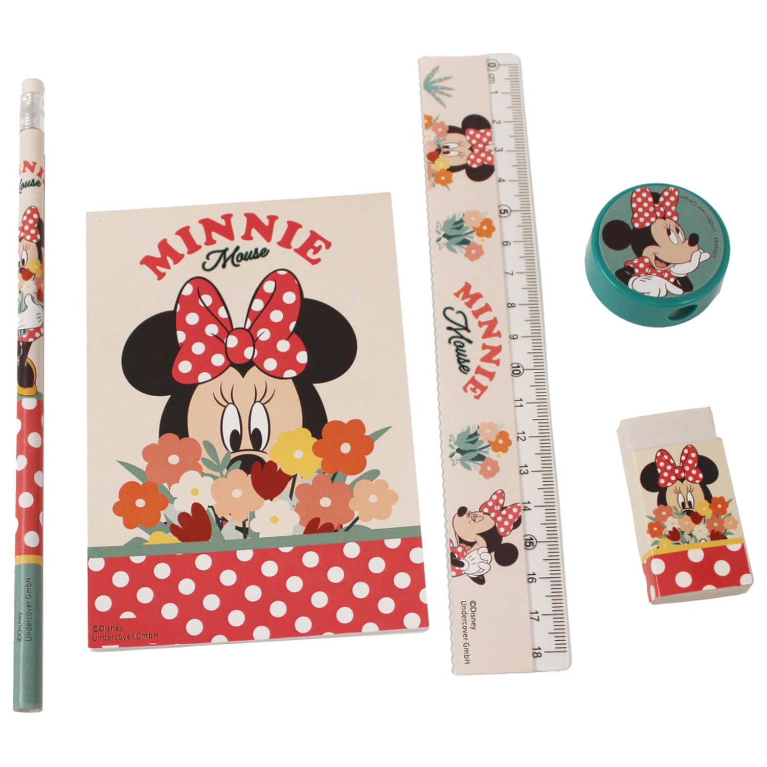 Disney Minnie Floral Stationery Set 5 Pieces product photo