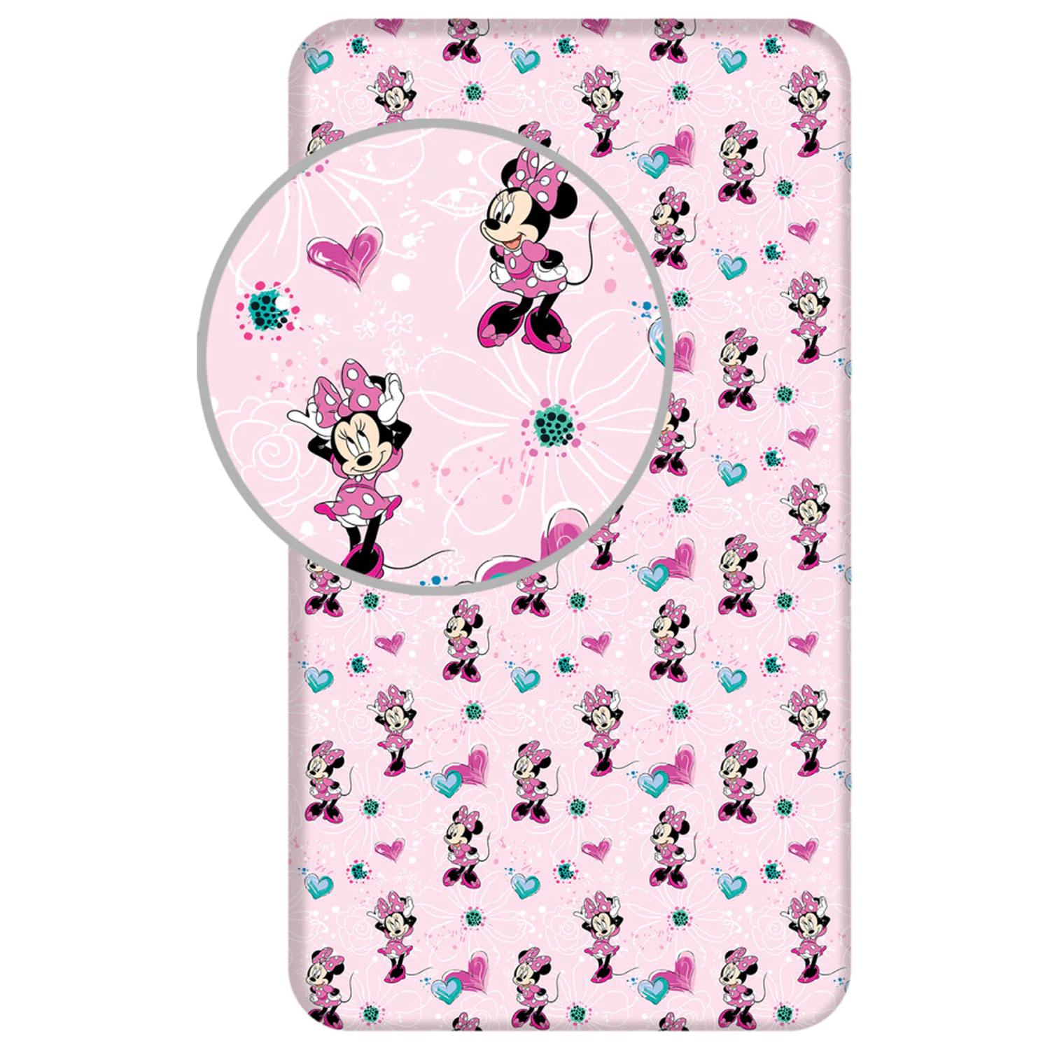 Disney Minnie Flowers Fitted Sheet 90x200 cm product photo