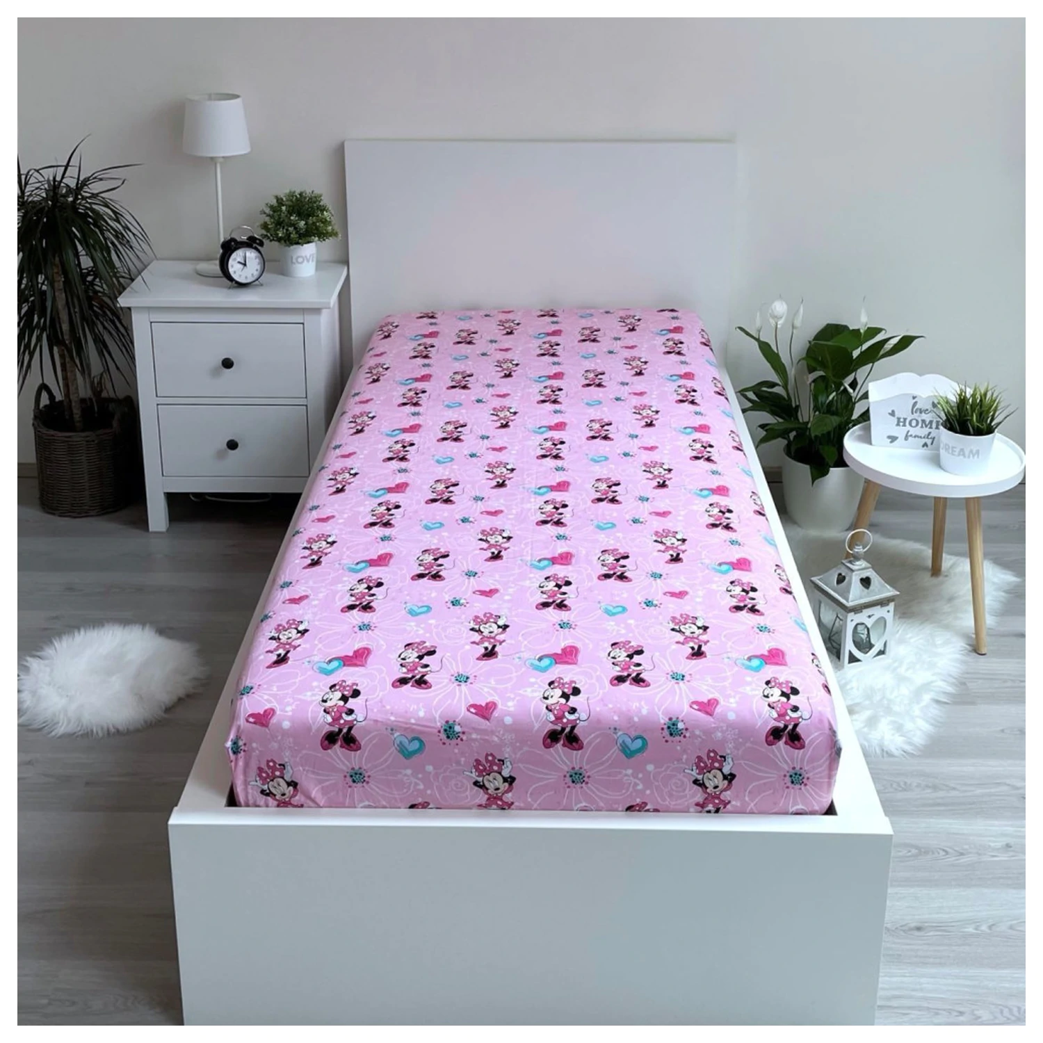 Disney Minnie Flowers Fitted Sheet 90x200 cm product photo