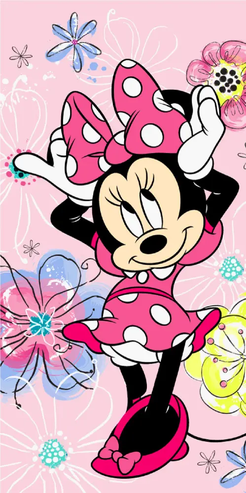 Disney Minnie Beach Towel, Pink Bow Bath Towel 70*140cm product photo
