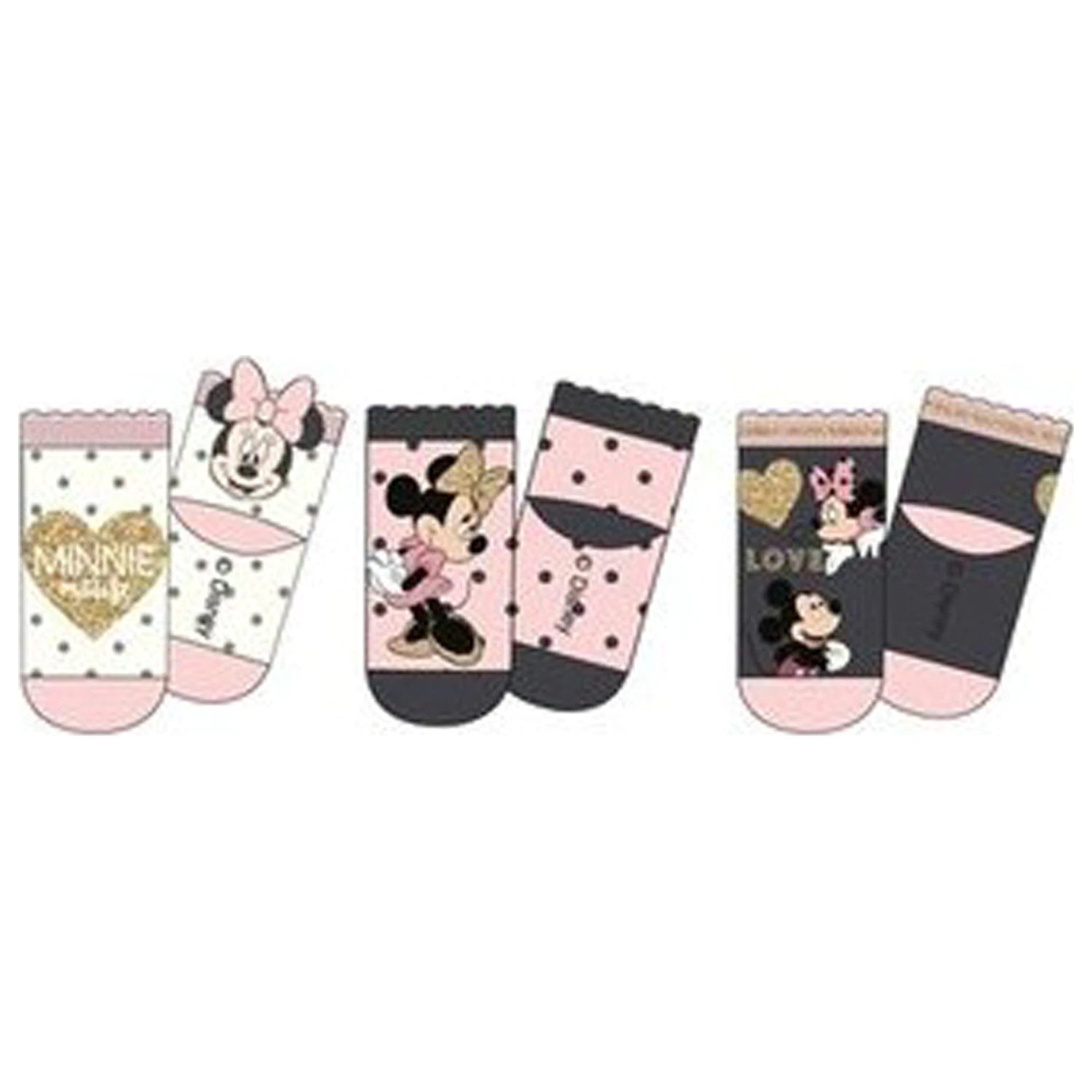 Disney Minnie Heart baby socks 6/12 months product photo