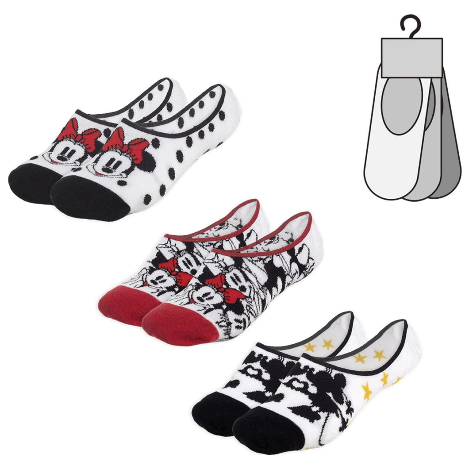 Disney Minnie Love Adult Secret Sock Pack 36/40 product photo