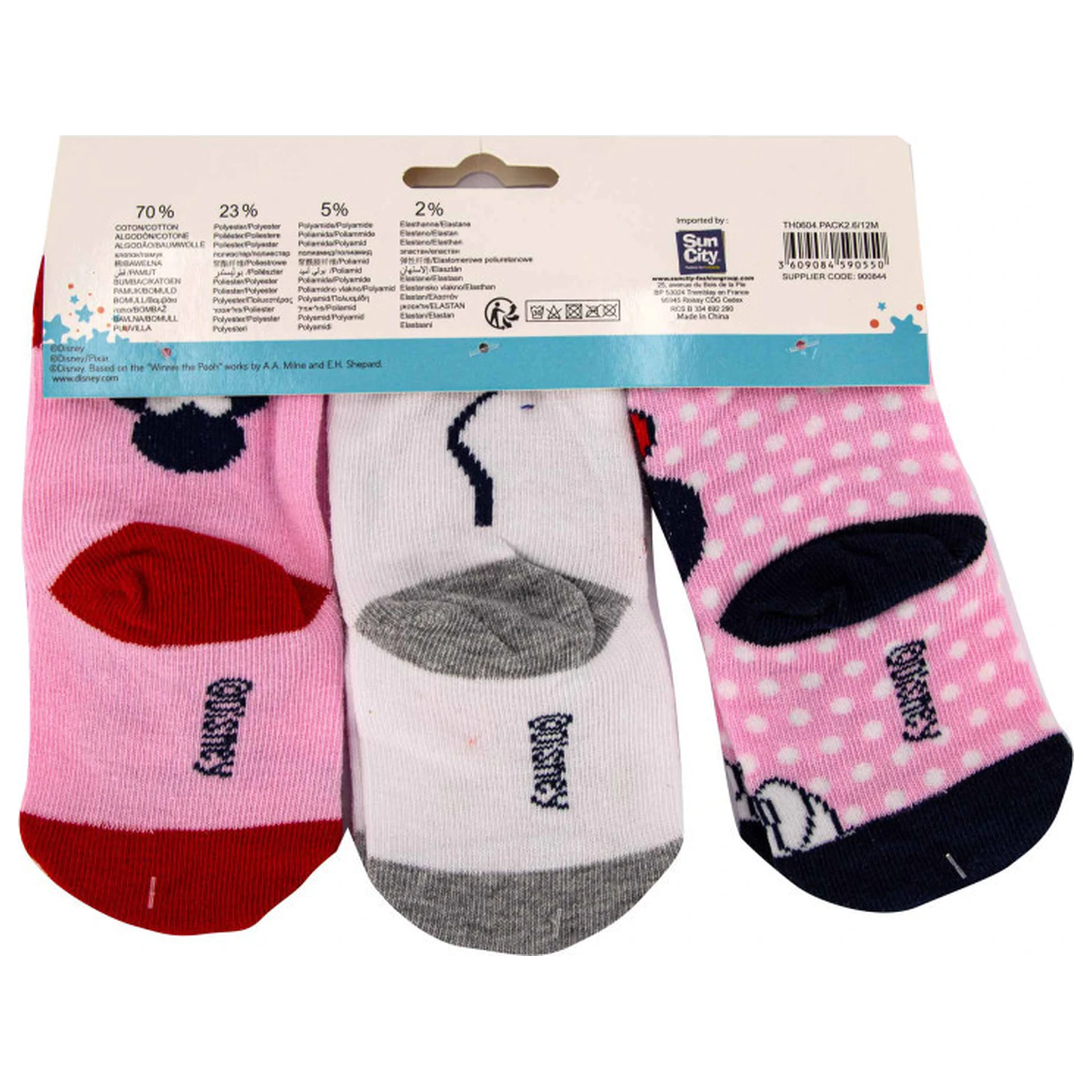 Disney Minnie Love Mom Pink Baby Socks 0-6 Months product photo