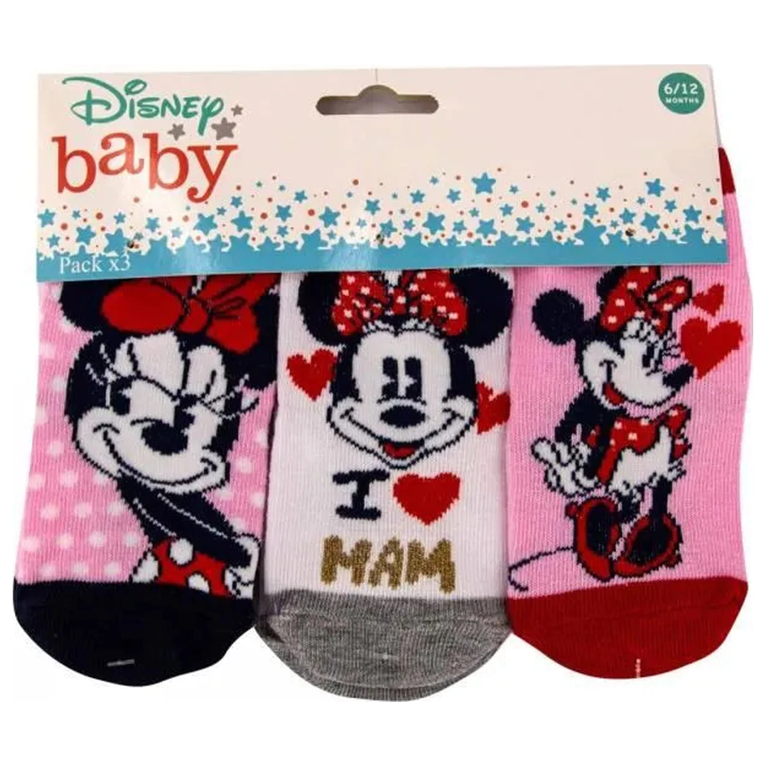 Disney Minnie Love Mam Pink Baby Socks 6-12 months product photo