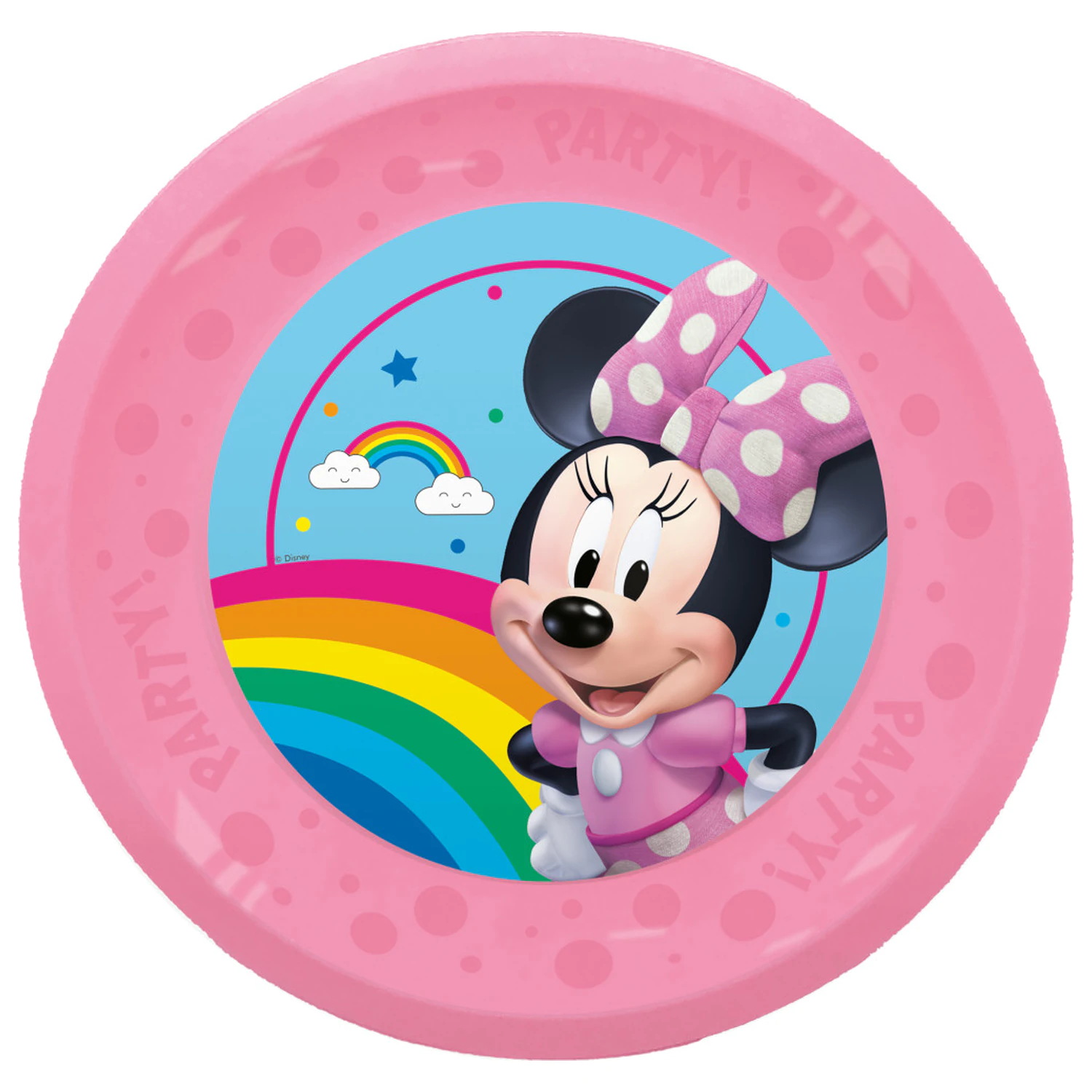 Disney Minnie Makes Me Smile micro premium plastic flat plate 4-piece set 21 cm product photo