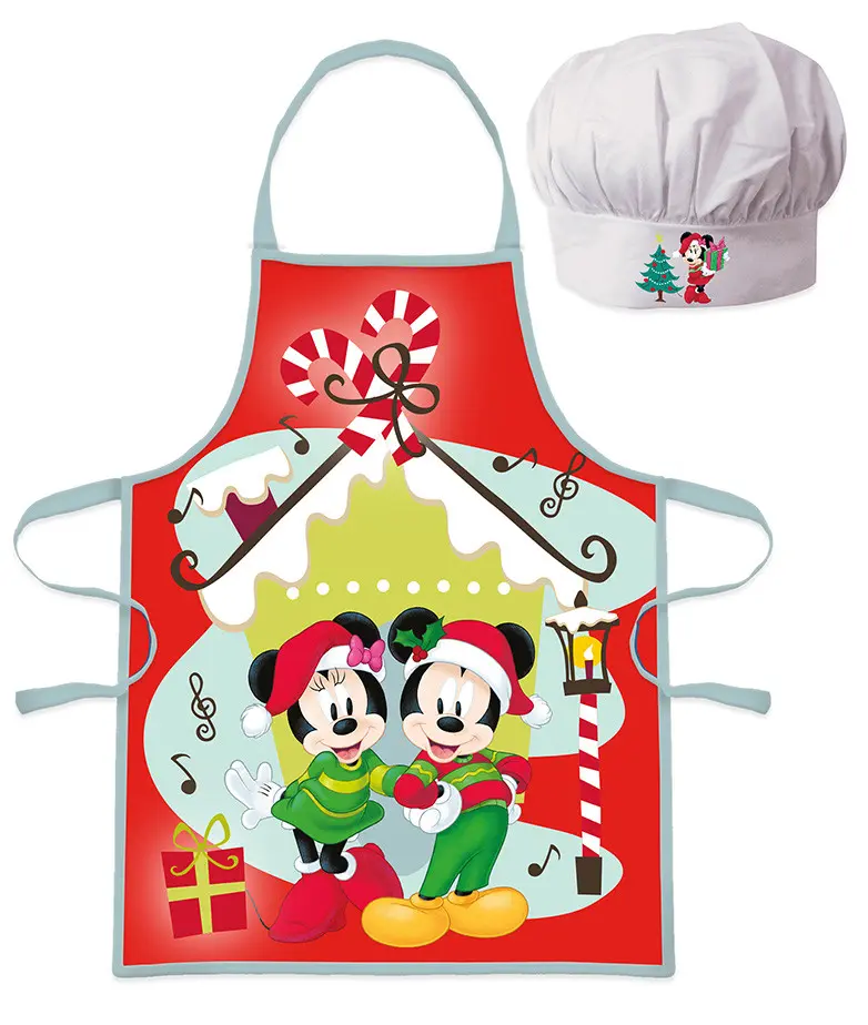 Disney Minnie Mouse, Mickey Mouse Christmas Kids' Apron 2-Piece Set product photo