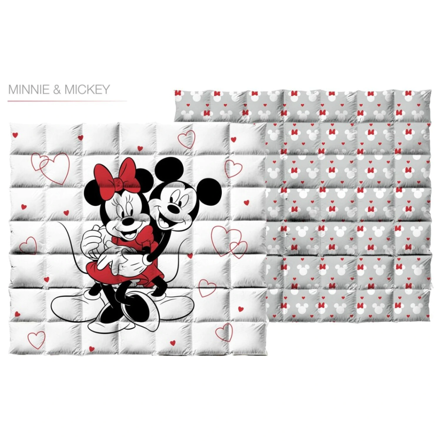 Disney Minnie Mickey Love Quilted Bedspread, Duvet 240x220cm product photo