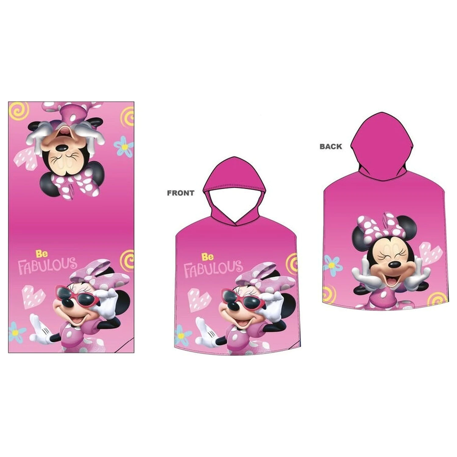Disney Minnie microfibre poncho towel product photo