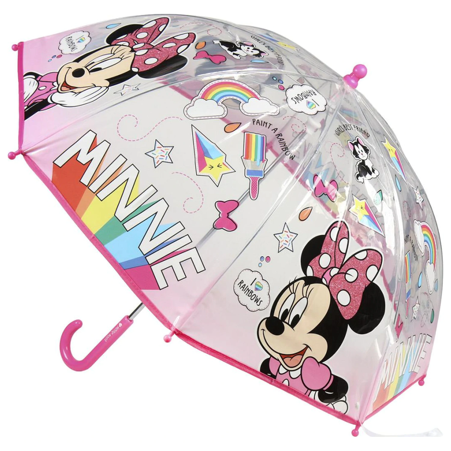 Disney Minnie Paint Kids Transparent Umbrella Ø71 cm product photo