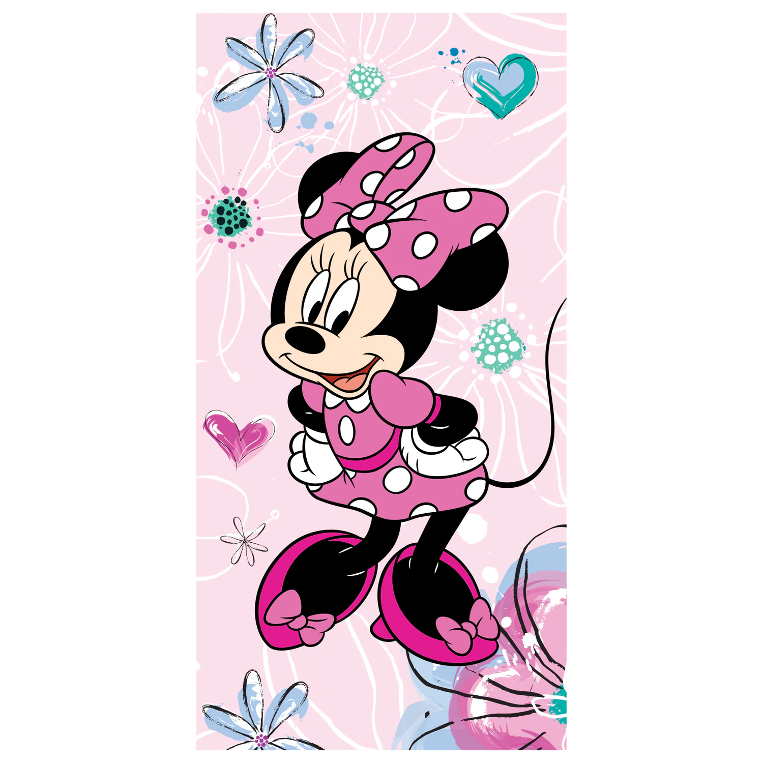 Disney Minnie Pink Floral Towel product photo