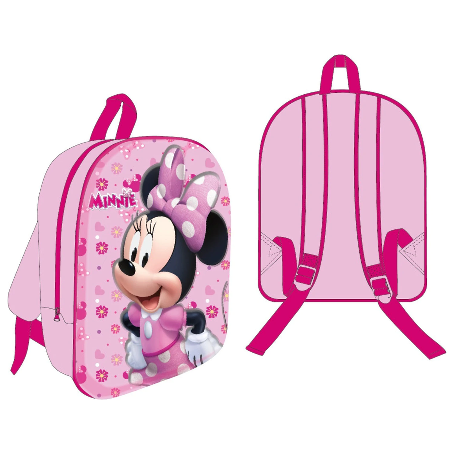 Disney Minnie Pink Paradise 3D Backpack, Bag 30 cm product photo