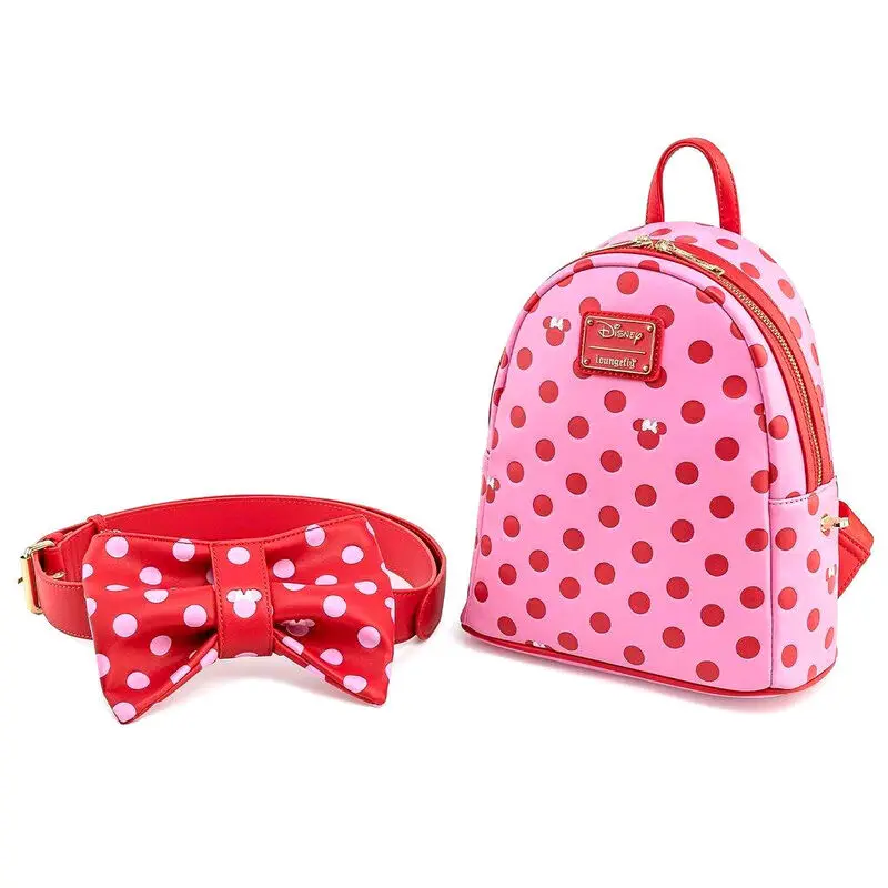 Loungefly Disney Minnie Pink Polka Dot backpack 31cm product photo