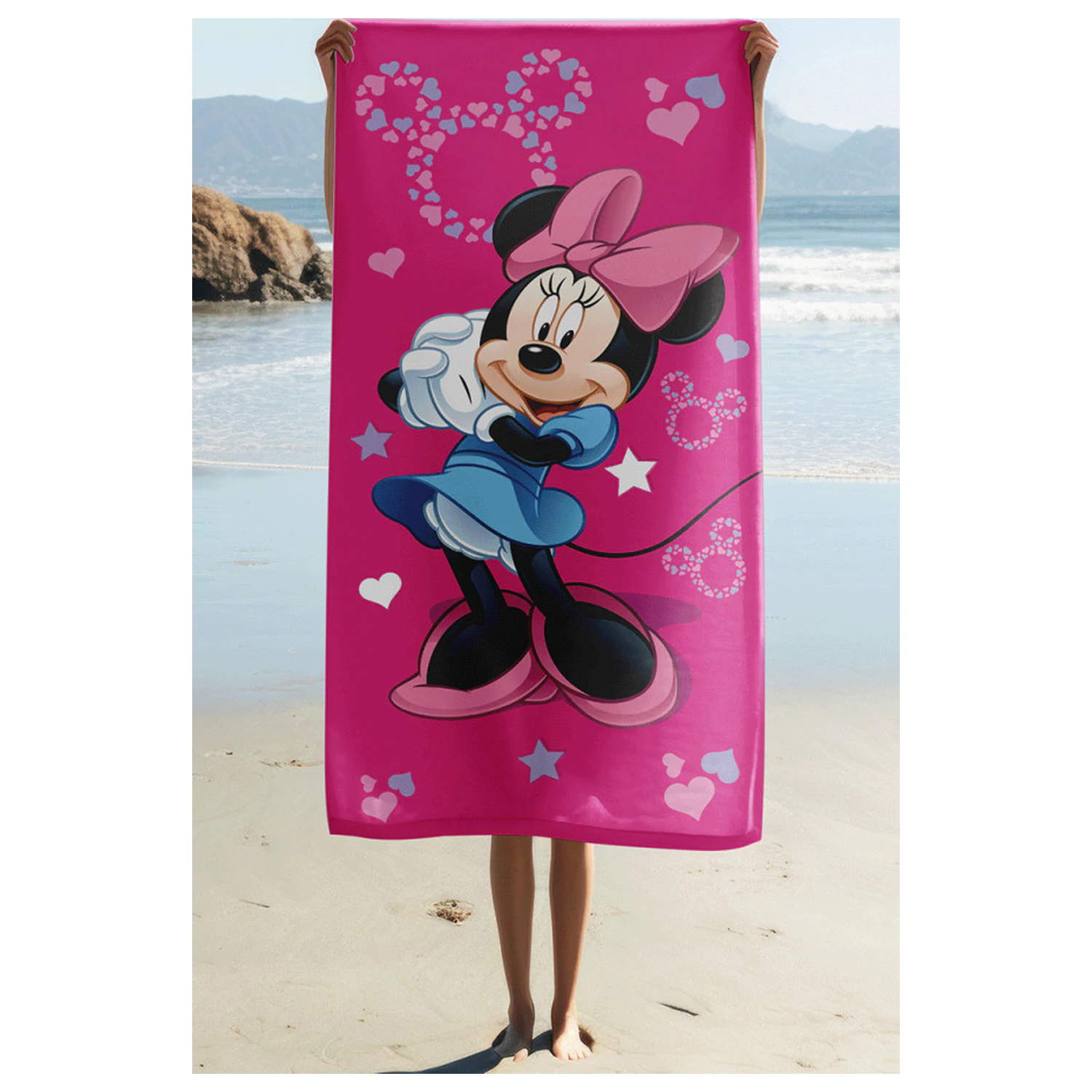 Disney Minnie Pink Star Towel 70x140cm product photo