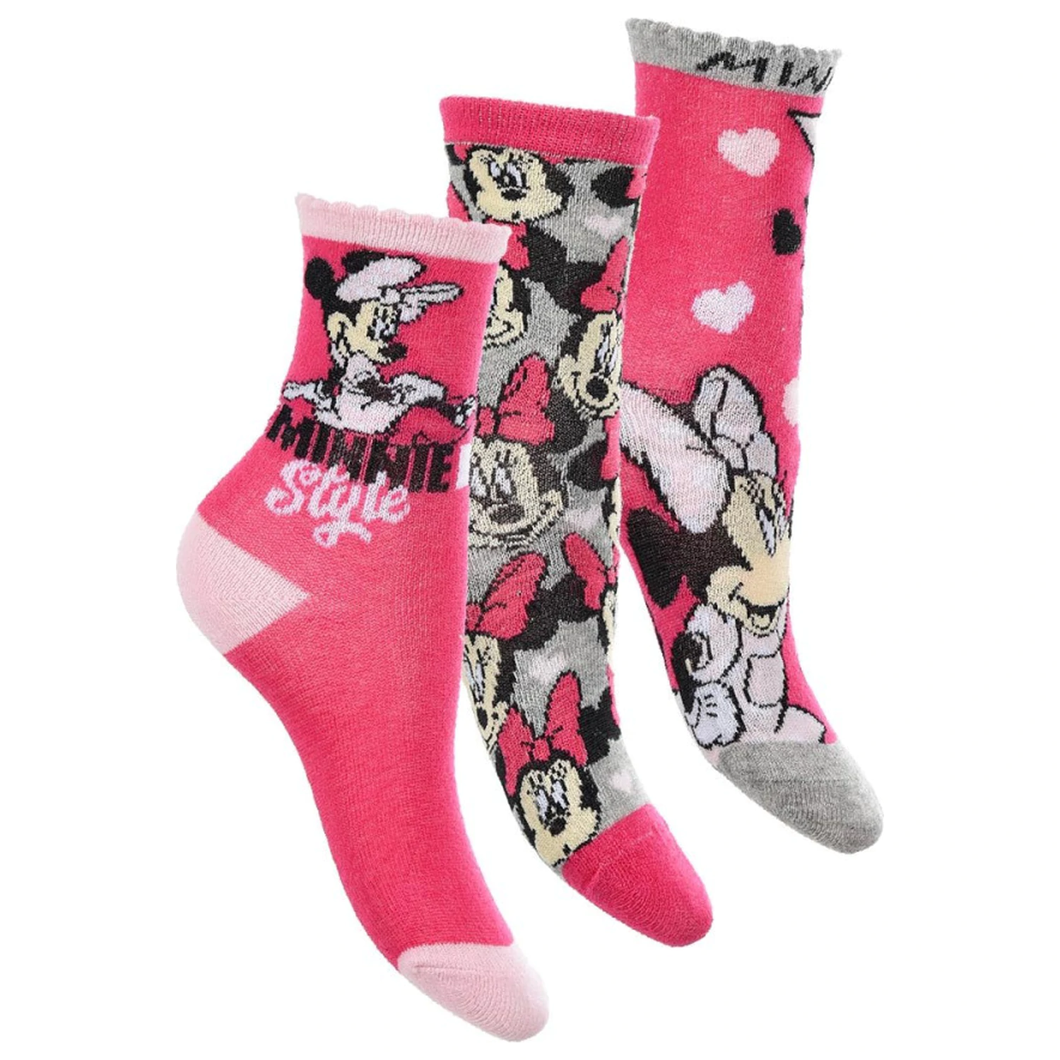 Disney Minnie Pink Style Kids Socks 31/34 product photo