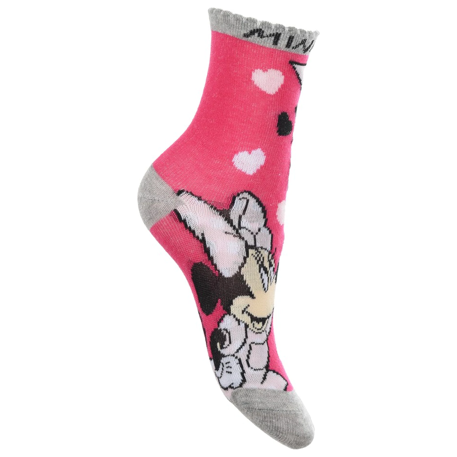 Disney Minnie Pink Style Kids Socks 31/34 product photo