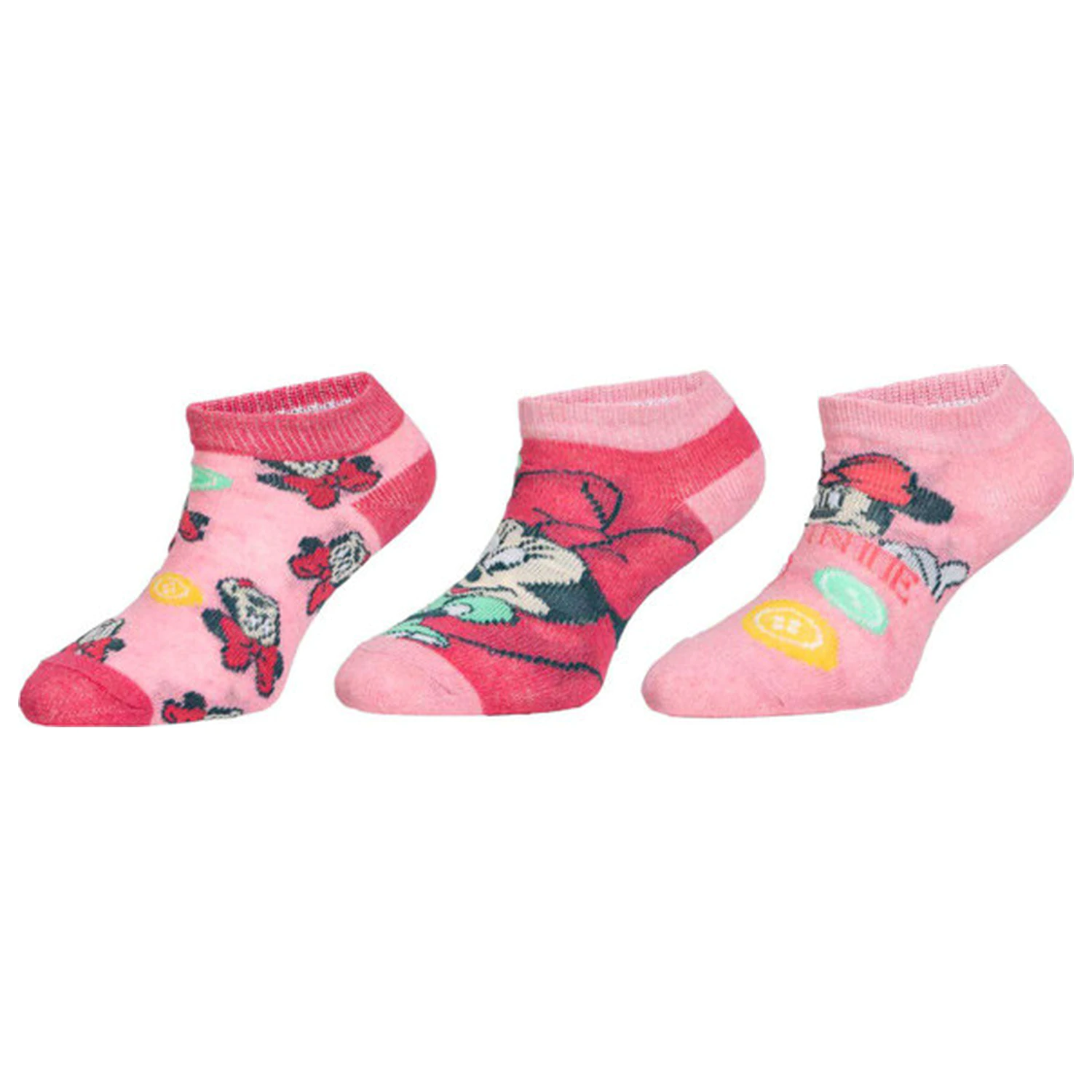 Disney Minnie Pinky Bow Kids Secret Socks 27/30 product photo