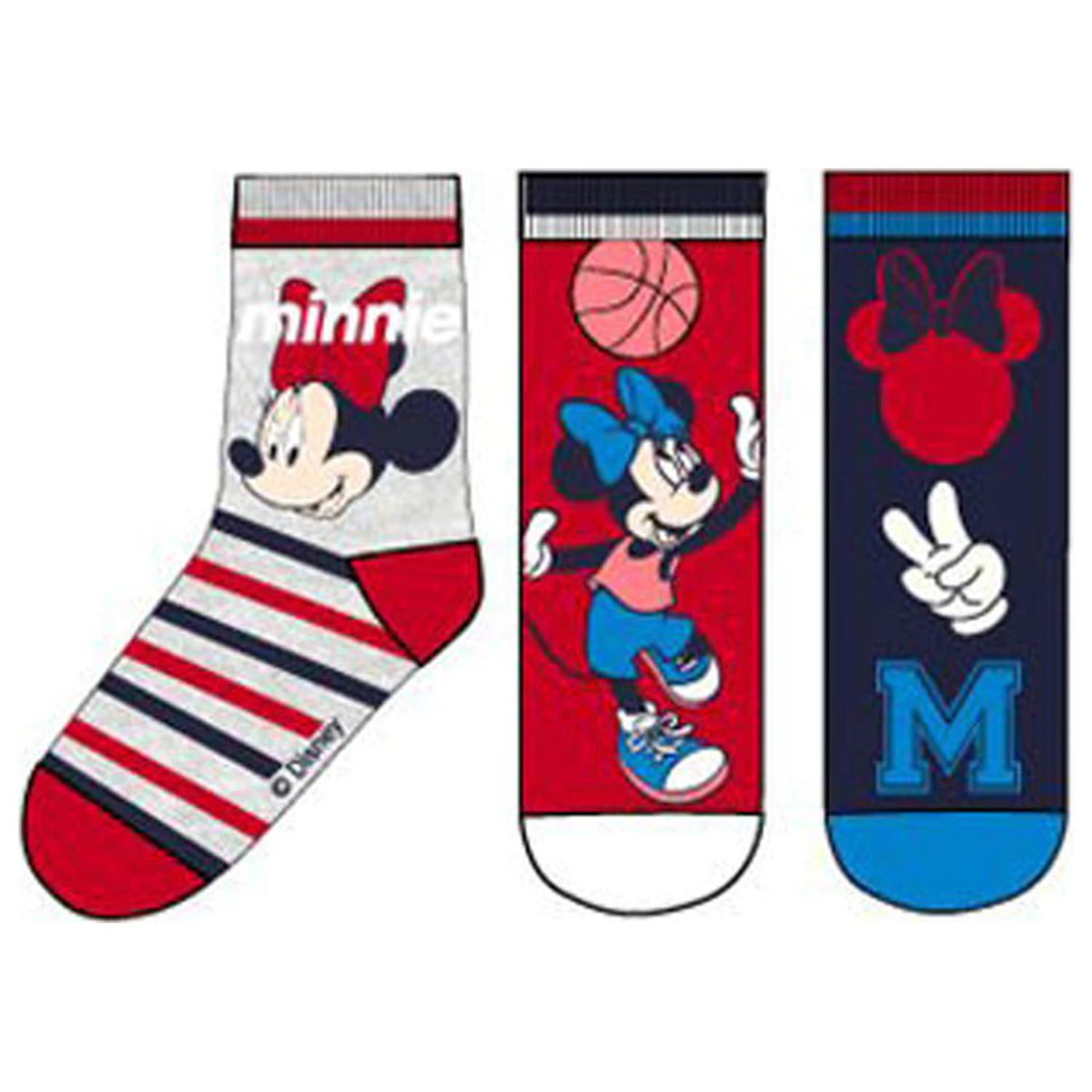 Disney Minnie Mouse Play Kids' Socks 31/34 product photo
