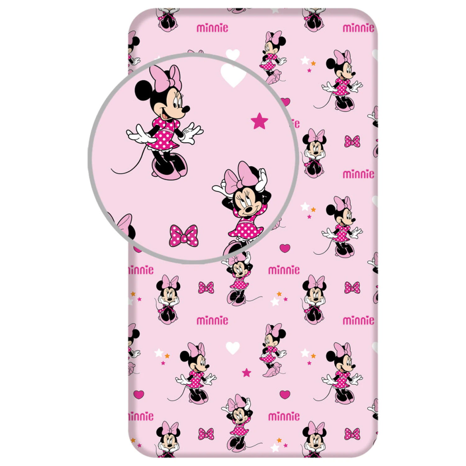 Disney Minnie Pretty in Pink Fitted Sheet 90x200 cm product photo