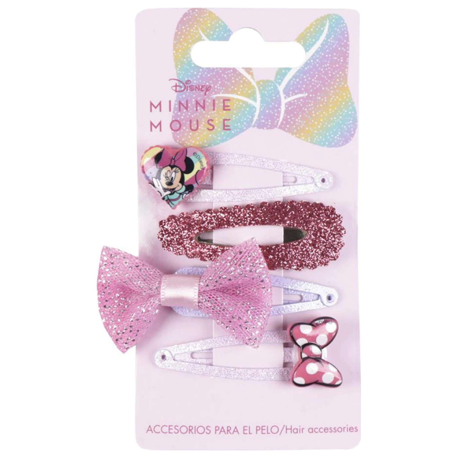 Disney Minnie Rainbow Hair Clip Set 4 Pcs product photo