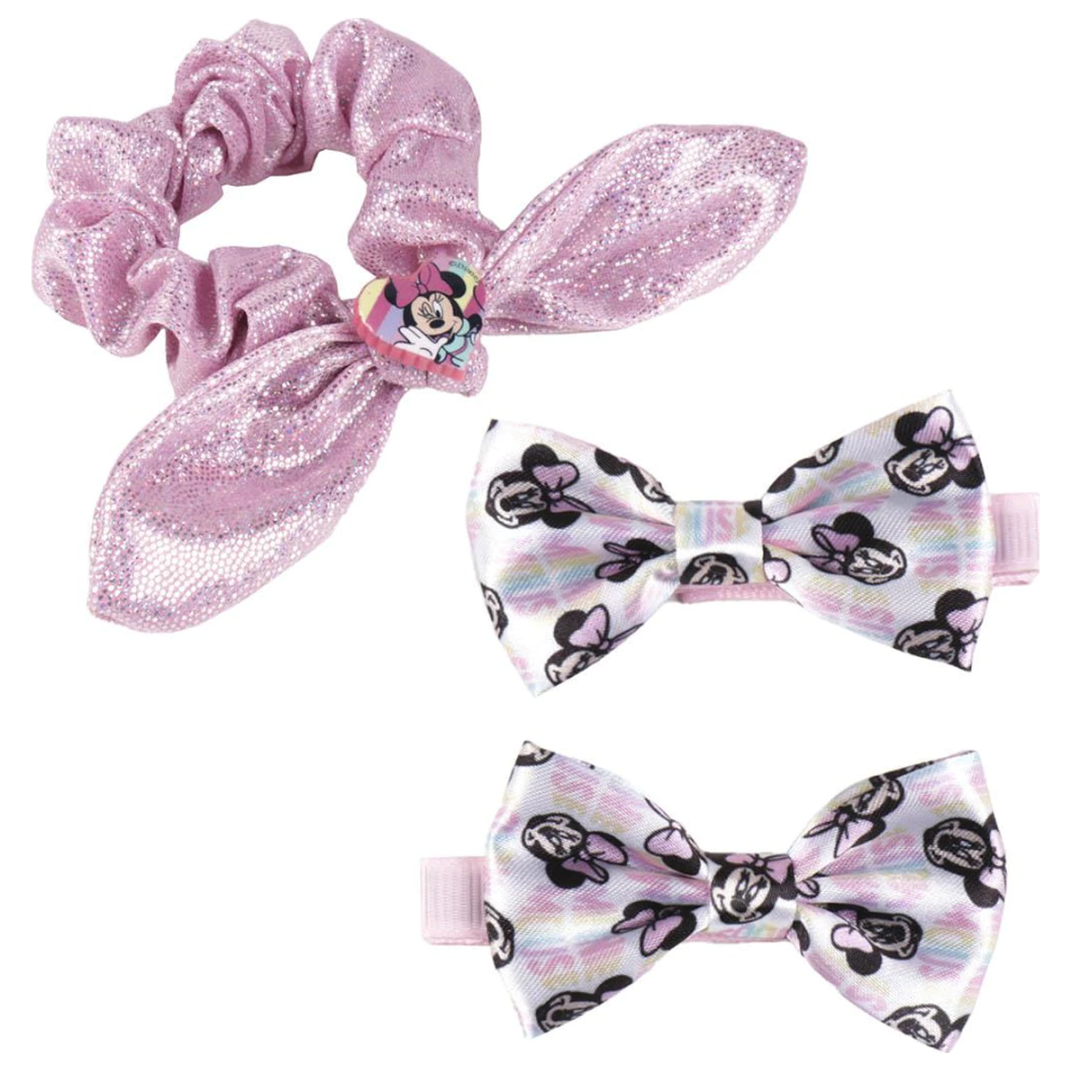 Disney Minnie Rainbow Hair Tie and Clip Set 3 Pieces product photo