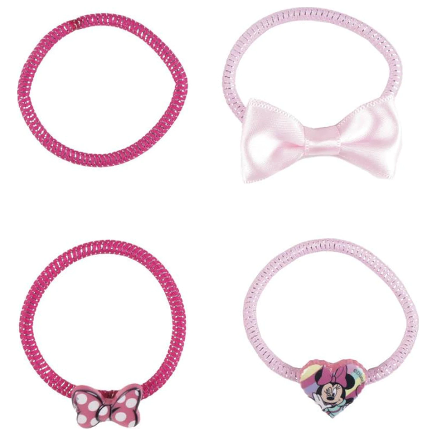 Disney Minnie Rainbow Hair Tie Set 6 Pieces product photo