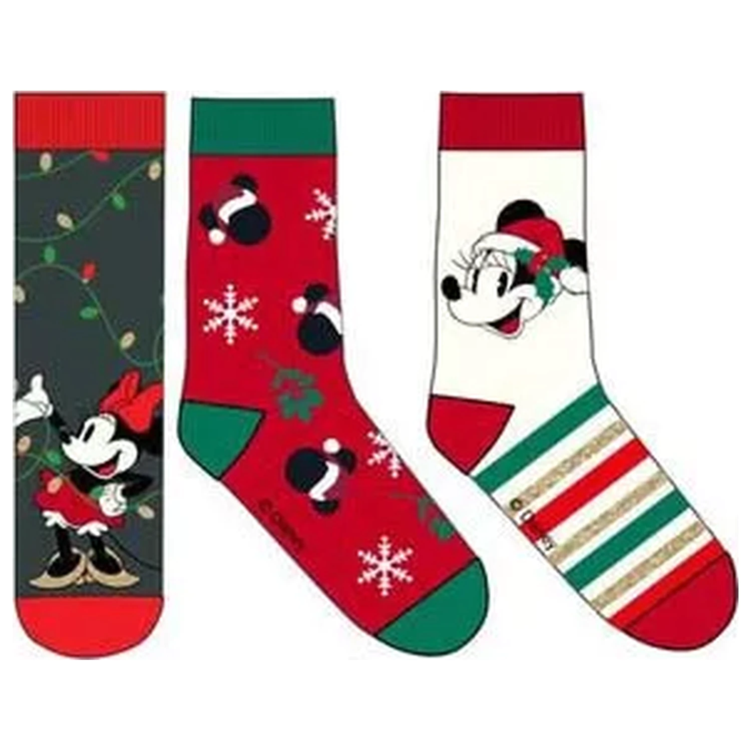 Disney Minnie Skylight Christmas Women's Sock Pack 36/38 product photo