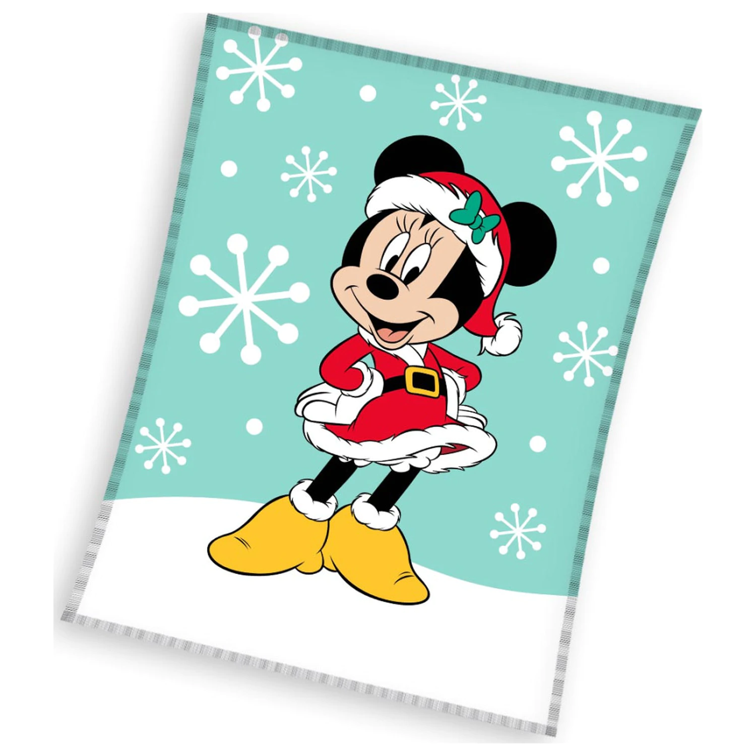Disney Minnie Snow Christmas Fleece Blanket product photo