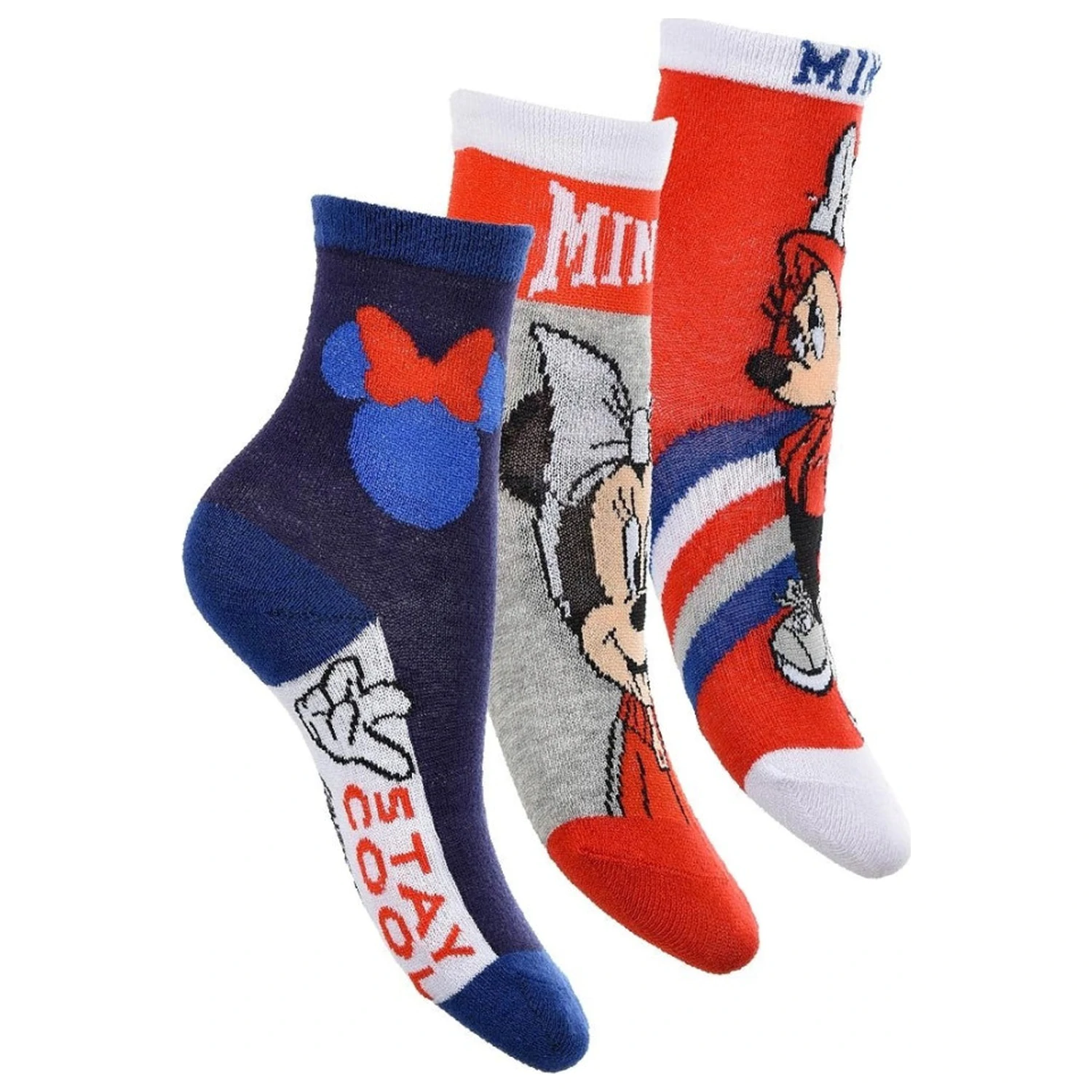 Disney Minnie Stay Cool Red Kids' Socks 31/34 product photo