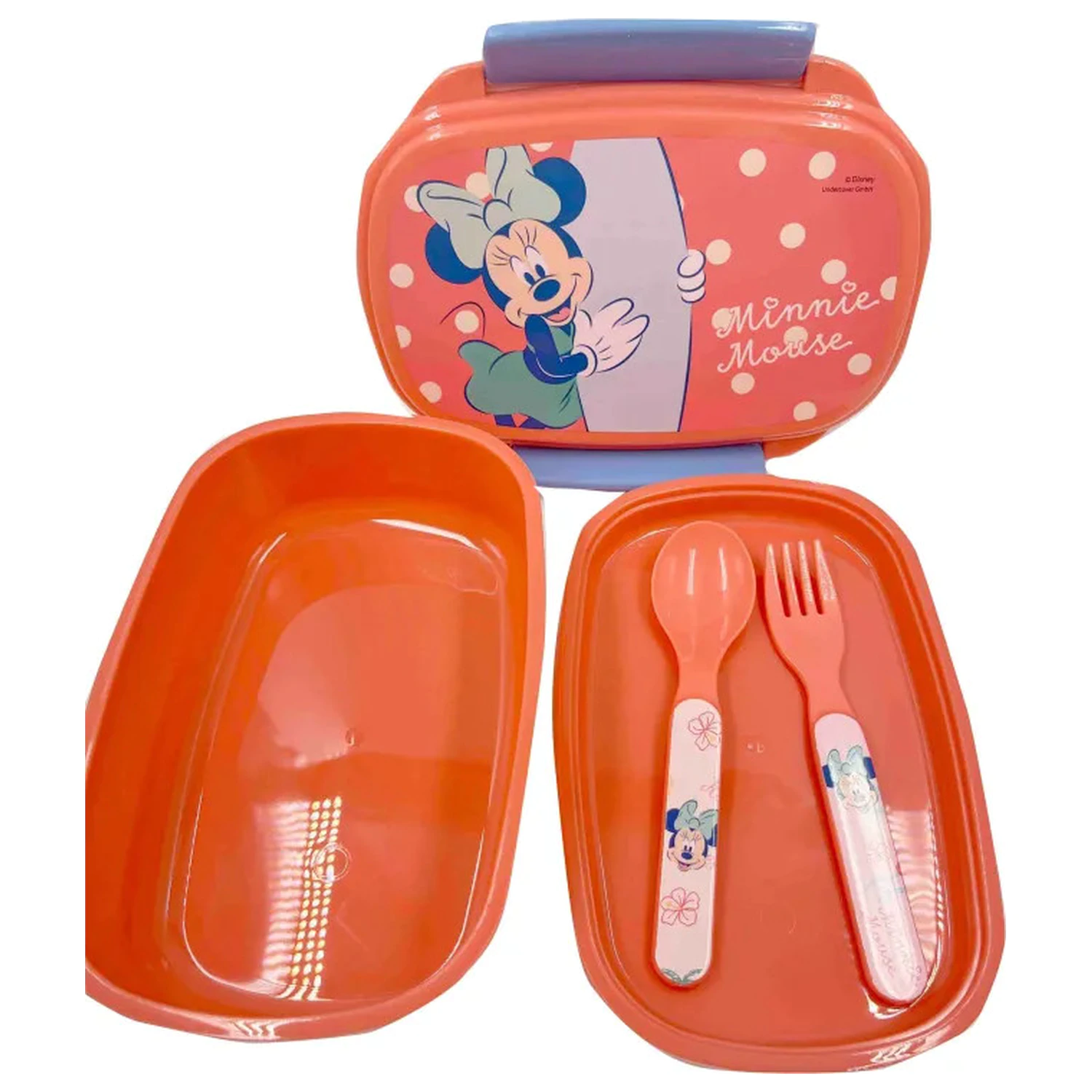 Disney Minnie Summer Sandwich Box + Cutlery Set product photo