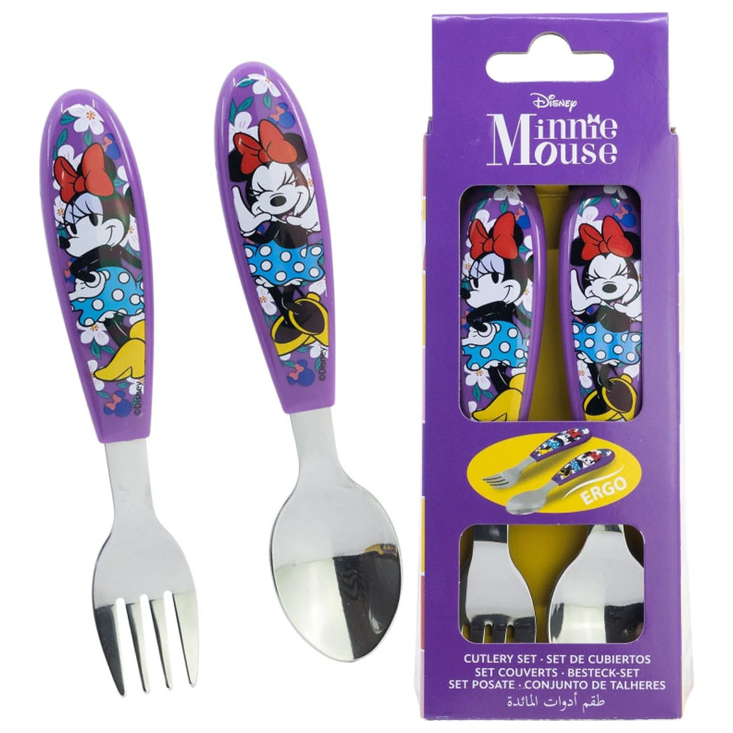 Disney Minnie Sunshine Metal Ergonomic Cutlery Set - 2 Pieces product photo
