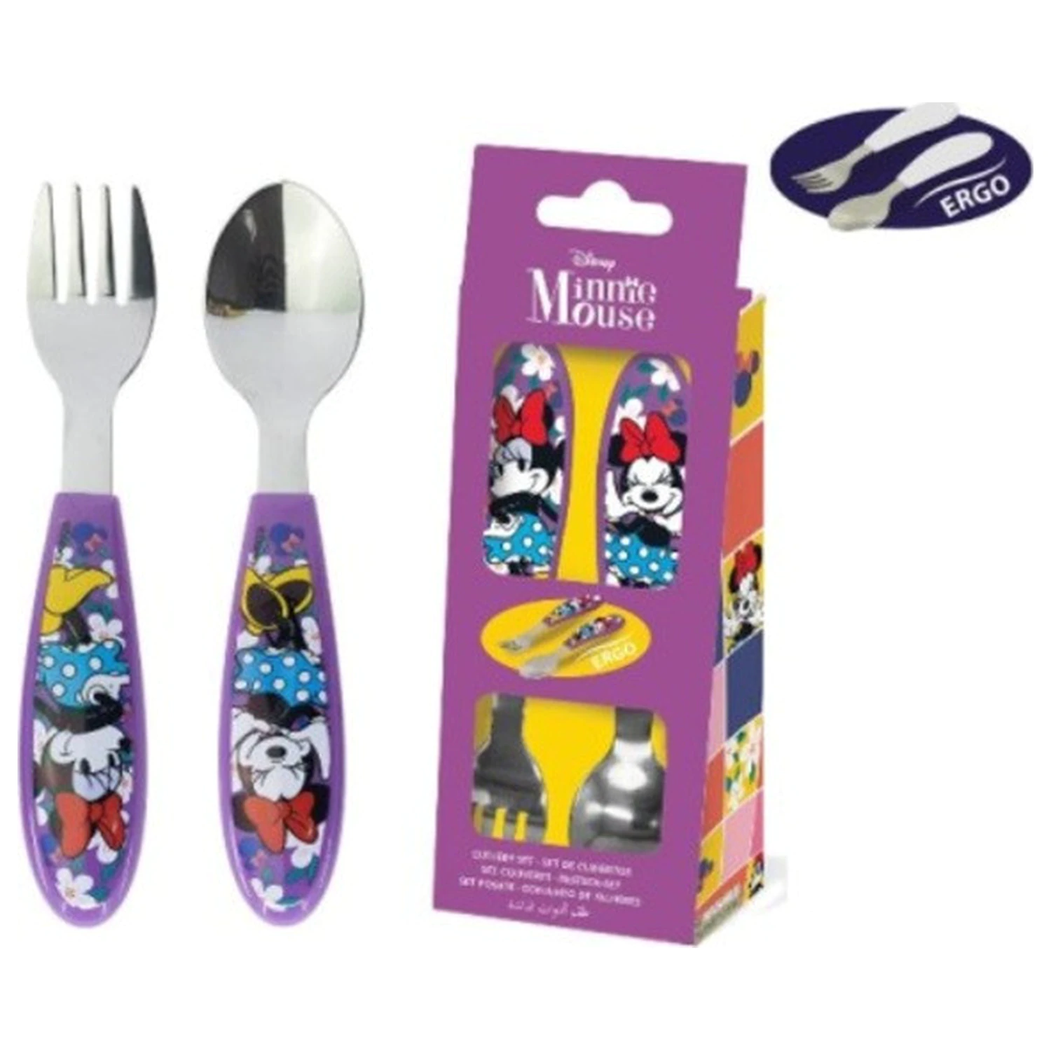 Disney Minnie Sunshine Metal Ergonomic Cutlery Set - 2 Pieces product photo