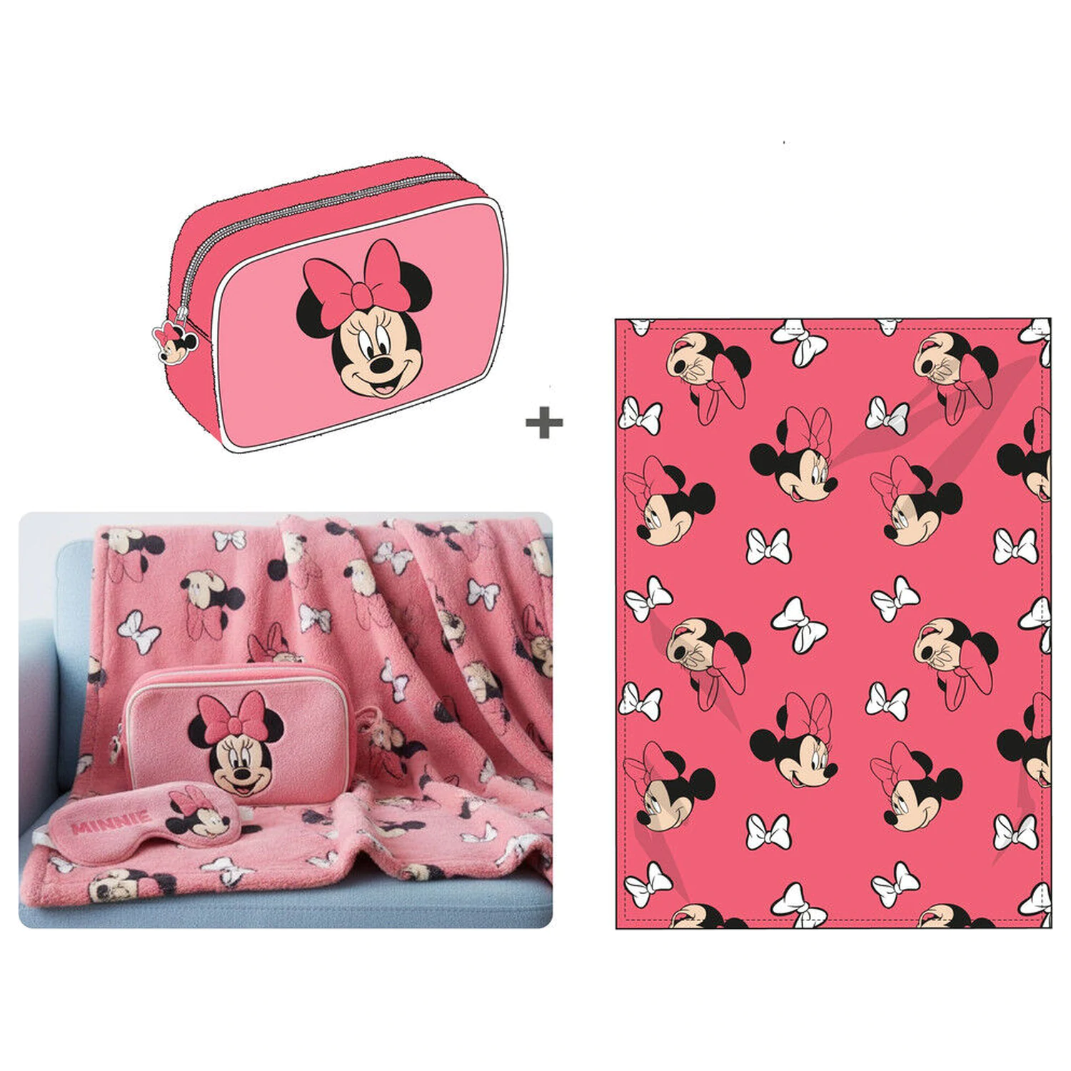 Disney Minnie set blanket + case 100x140cm product photo