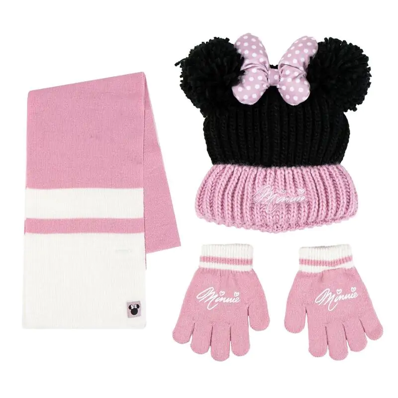 Disney Minnie winter set snood hat gloves product photo