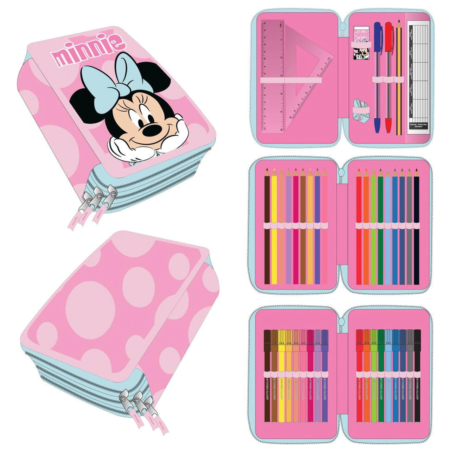Disney Minnie triple pencil case product photo