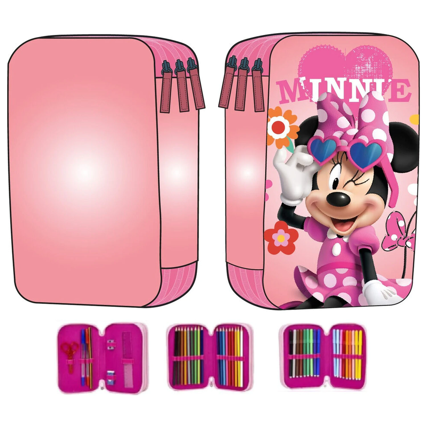 Disney Minnie triple pencil case product photo