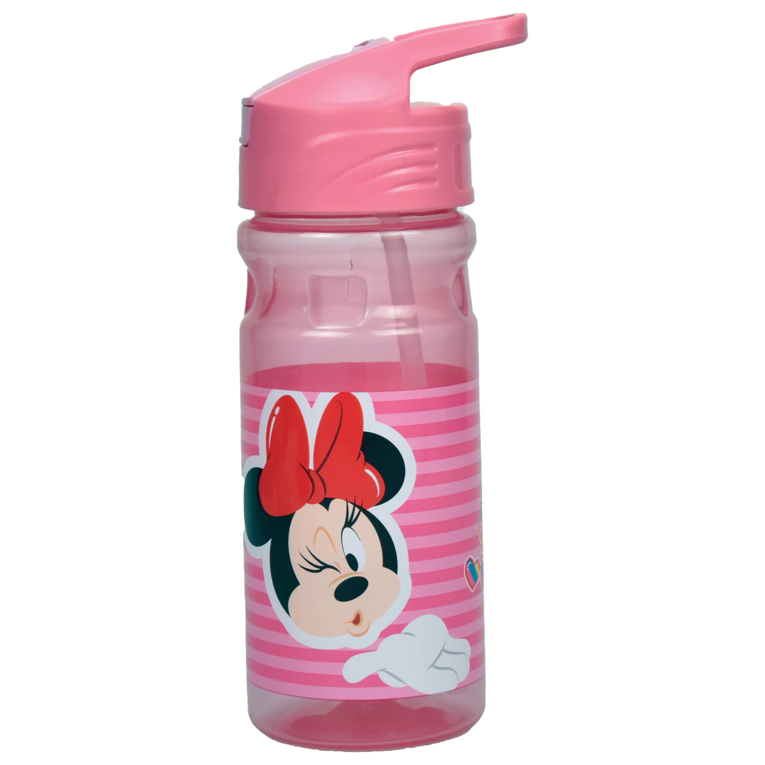 Disney Minnie Wink Plastic Straw Water Bottle 500 ml product photo