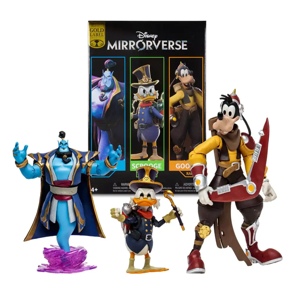 Disney Mirrorverse Action Figures Combopack Genie, Scrooge McDuck & Goofy (Gold Label) 13 - 18 cm termékfotó