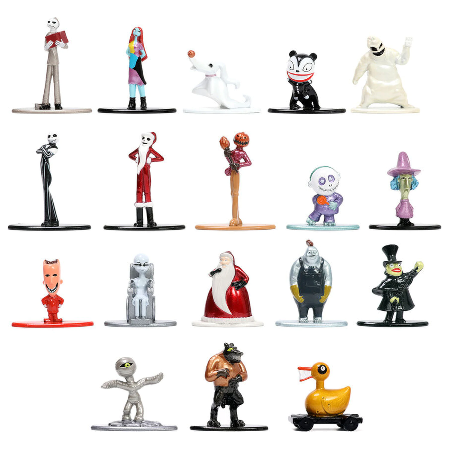 Disney Nightmare Before Christmas metalfigs pack 18 figures 4cm product photo