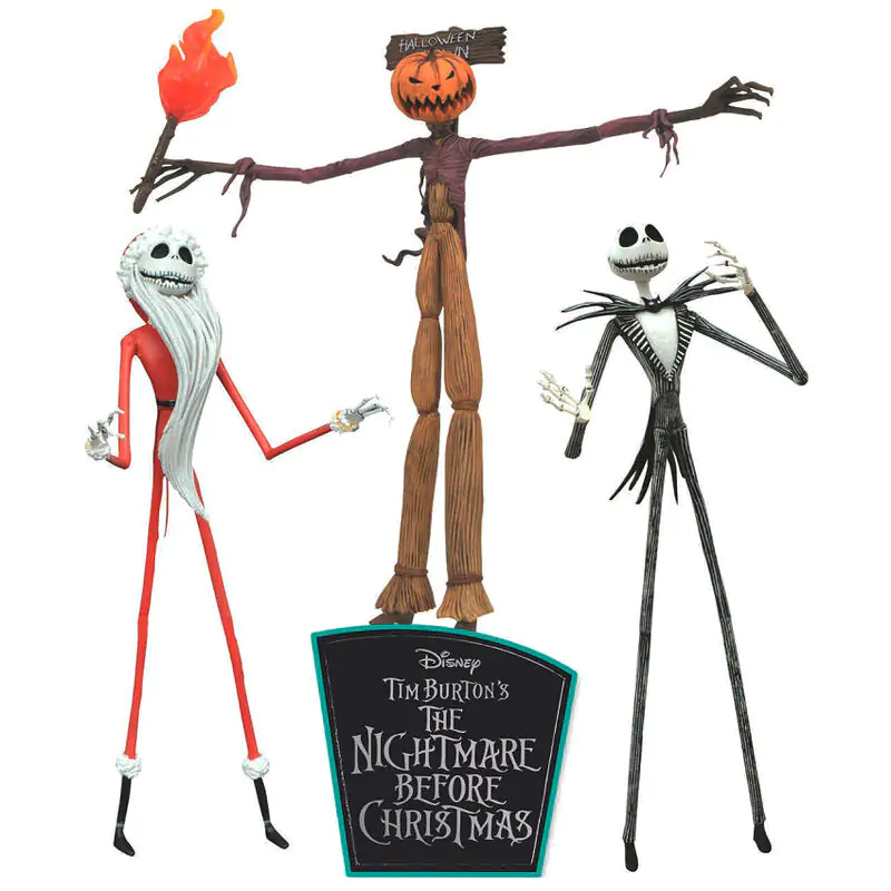 Nightmare before Christmas Action Figures 3-Pack The Jobs of Jack Skellington 18 cm product photo