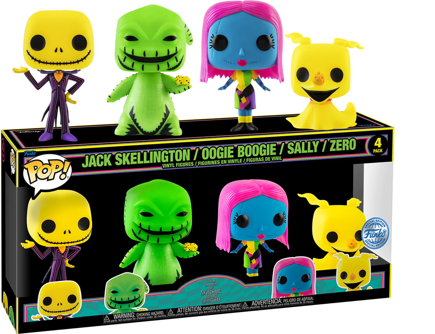 Disney POP! Movies Vinyl Figure 4-Pack Nightmare before Christmas (EMEA) 9 cm product photo
