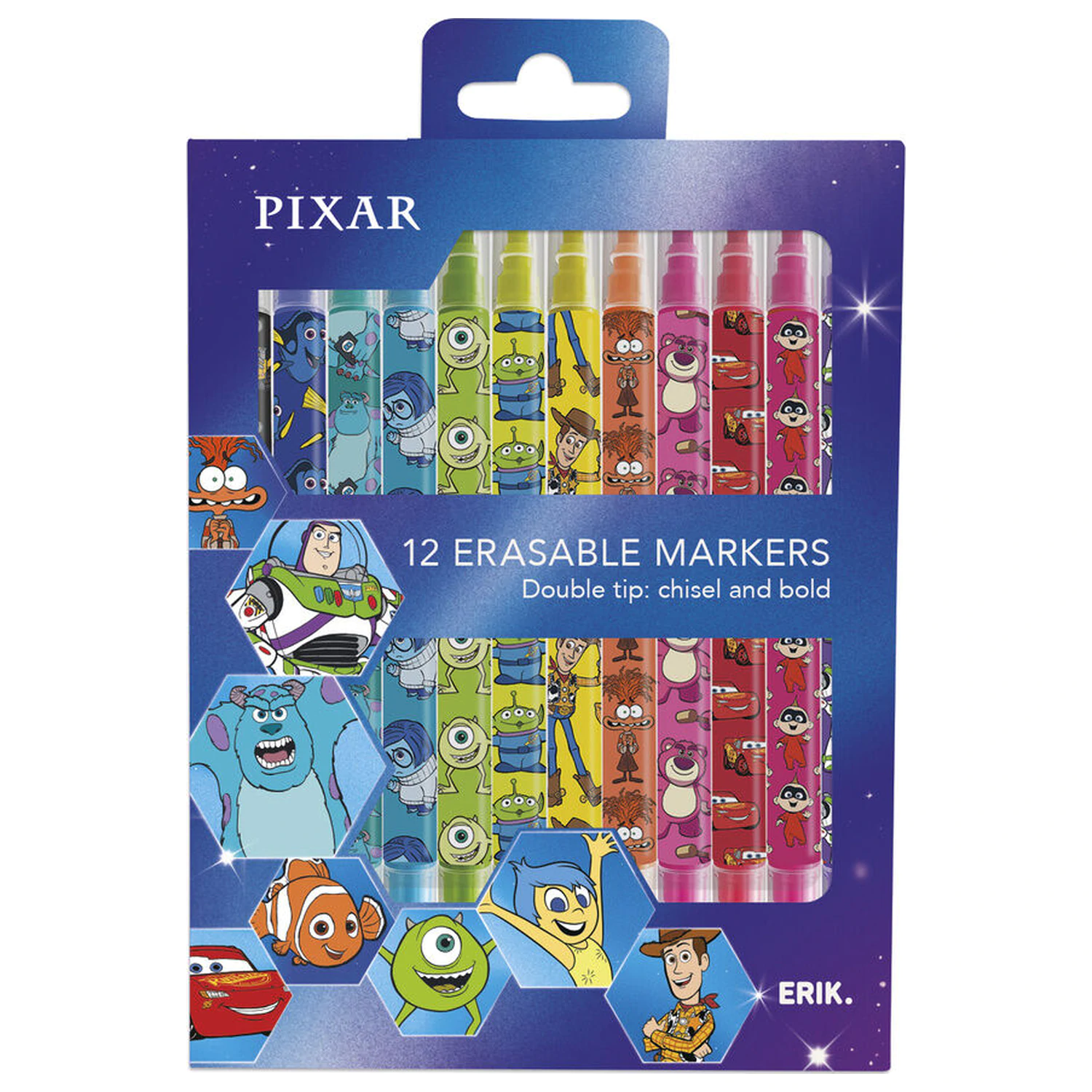 Disney Pixar set of 12 erasable makers product photo