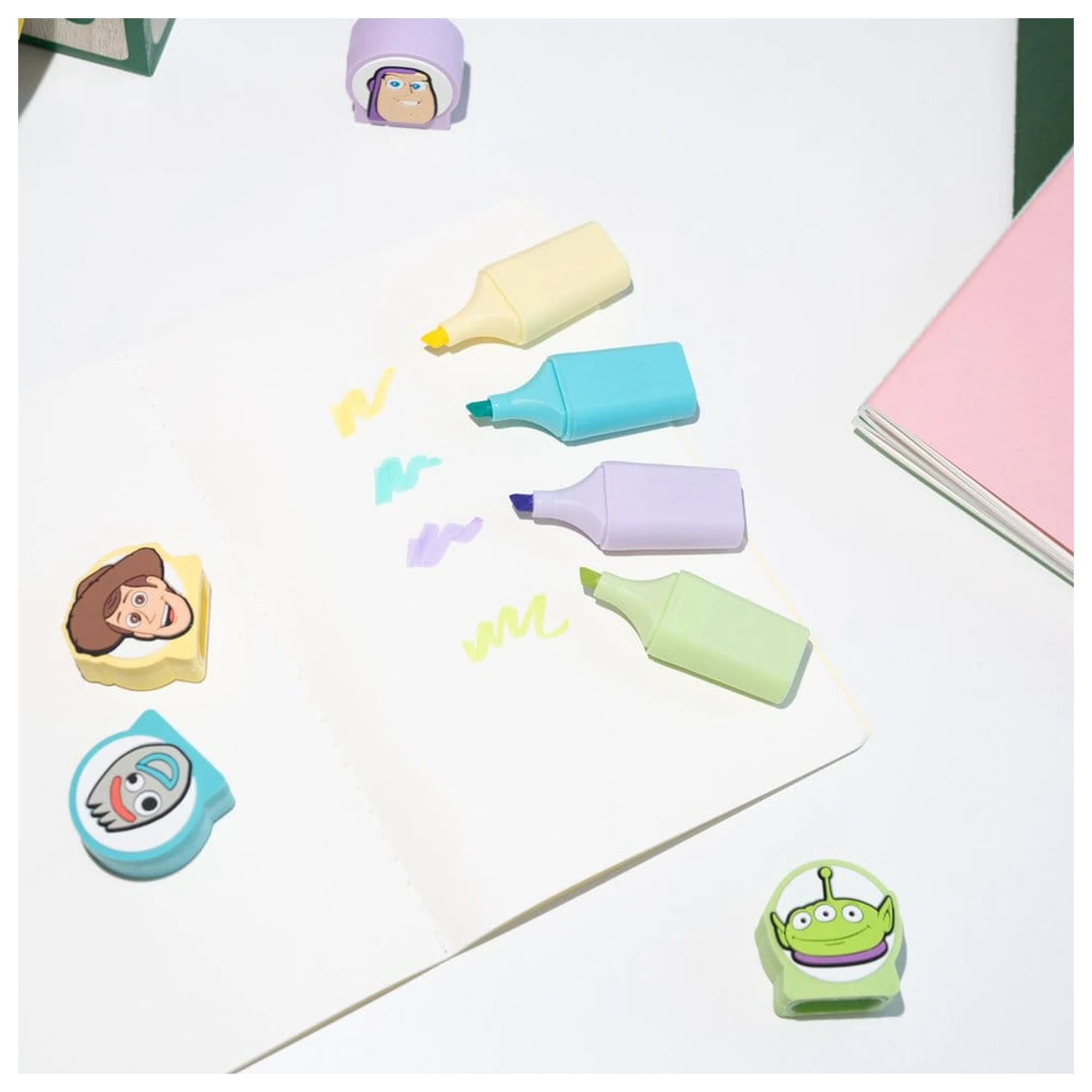 Disney Pixar Toy Story set of 4 highlighters with topper product photo