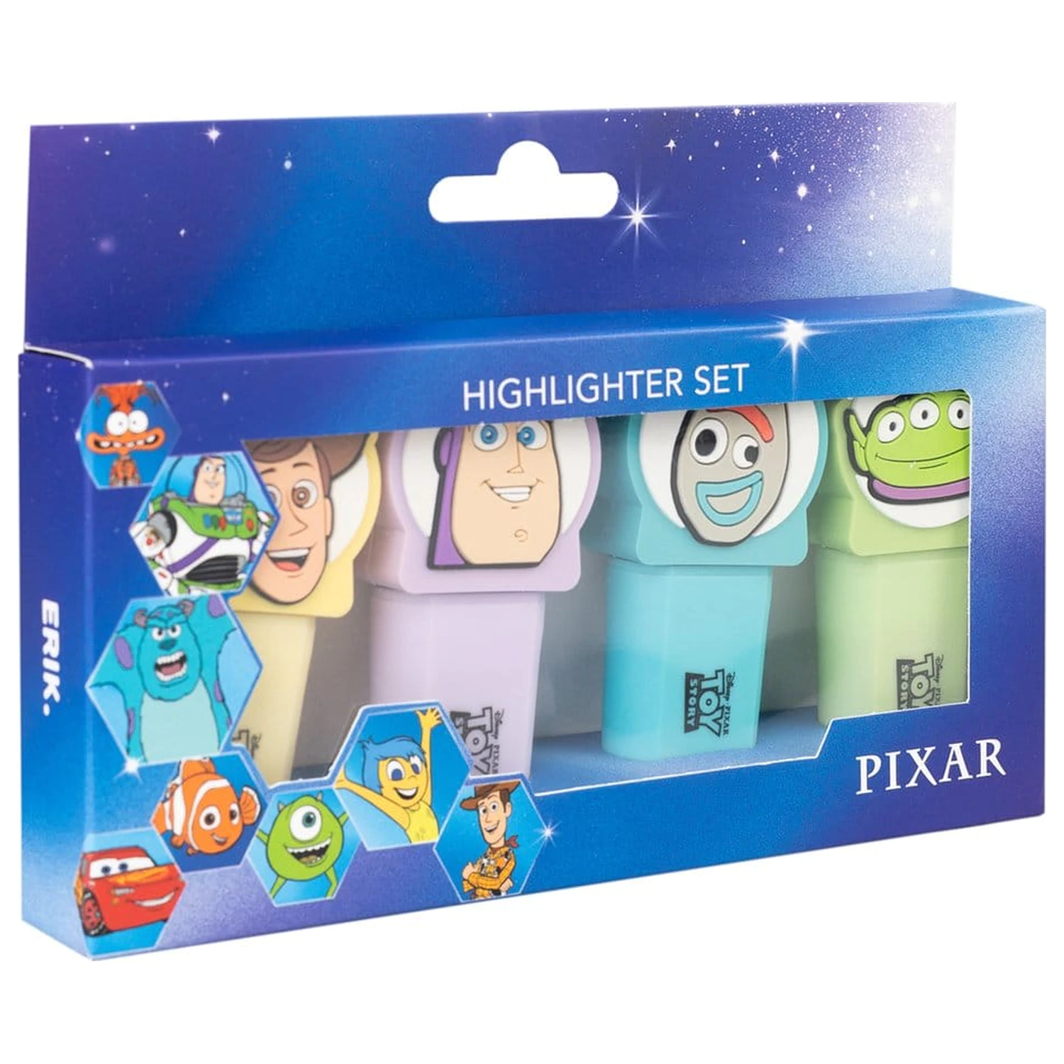 Disney Pixar Toy Story set of 4 highlighters with topper product photo